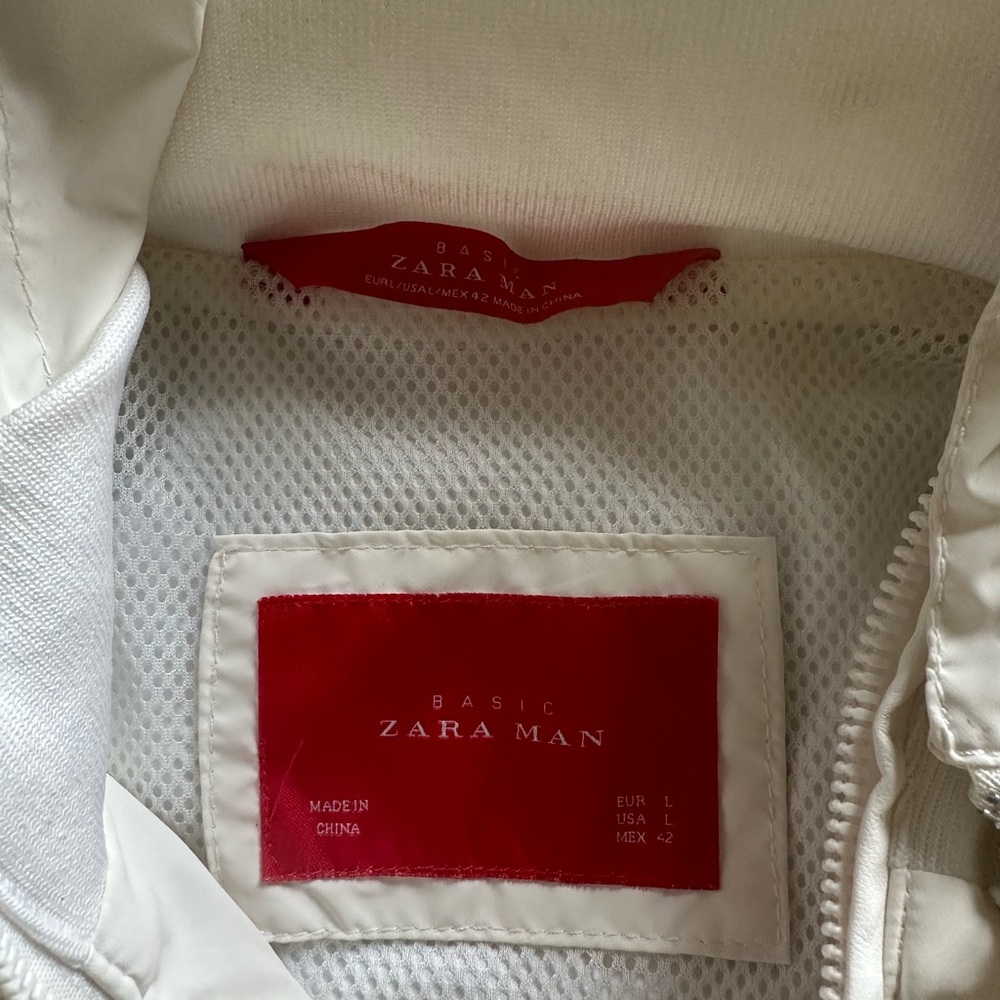 Zara Man Basic Hooded Mesh Lined Jacket Size L Pi… - image 4